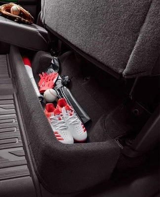 2019 - 2025 CHEVROLET SILVERADO 1500 REAR UNDER SEAT STORAGE COMPARTMENT BOX OEM - Image 1 of 2