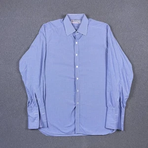 Turnbull & Asser Oberhemd Herren 16,5 - 42 blau Sea Island Baumwolle französische Manschette - Bild 1 von 16
