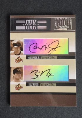 Donruss Signature INKcredible Combos 2005 automático Cal Ripken Jr. Billy Ripken IS-12 Foto 1 de 2