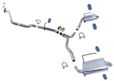 Sistema de escape silenciador doble tubo resonador para GMC Acadia SL SLE 2013 2015 2016 Foto 1 de 4