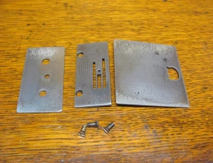 Antique Singer 9W & Wheeler & Wilson Sewing Machine Bobbin & Needle Plates - Picture 1 of 7