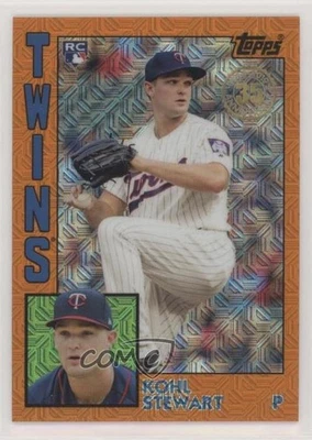 Бейсбольная карточка 2019 Silver Pack серия 2 1984 Topps оранжевая /25 Коль Стюарт дебютант RC - Изображение 1 из 2