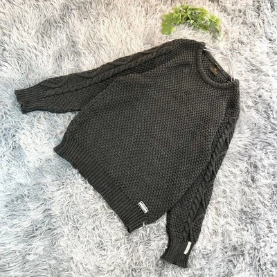 Scotch & Soda Men's Dark Gray Cable Knit Sweater Large Knit Pullover Used - Image 1 of 4