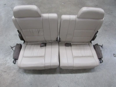 91-97 Toyota Land Cruiser Lexus LX450 Third 3rd Row Rear Leather Seats Beige 037 - Imagem 1 de 4