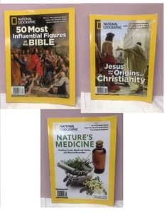 Lot of 3 National Geographic Special Edition Bible Jesus Natural Medicine READ - Picture 1 of 12