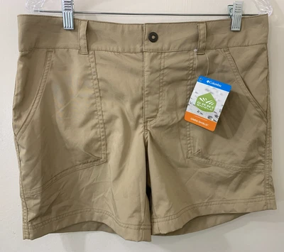 Columbia Women’s Active Fit Short Court Beige Hiking Camping Nylon Sz 10 NWT - Image 1 of 4