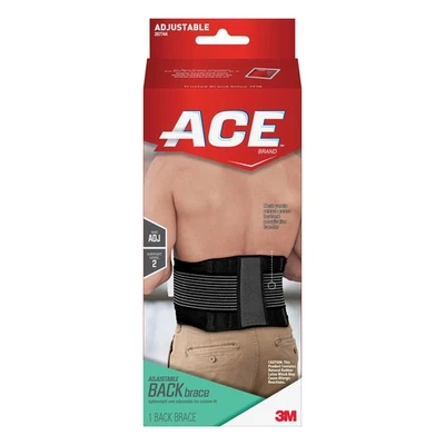 Ace Black Back Support One Size Adult User 207744 - Image 1 of 4