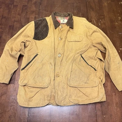 Vtg 60s Black Sheep Hunting Canvas Jacket XL Tan Chore Game Lined Distressed - Image 1 of 4