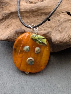 Collar de cristal Pumpkin Jack-o'-lantern #259 - Imagen 1 de 5
