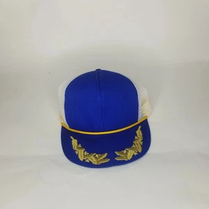 Cappello berretto camionista vintage generazione attiva corda rete doppio snapback bianco papà - Foto 1 di 8