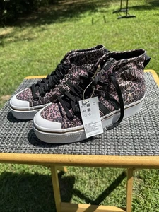 Adidas Nizza Platform Leopard Cheetah Print Women's Size 8 1/2 Mid Top Sneaker - Picture 1 of 6