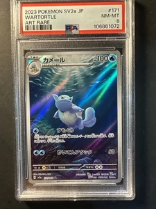 2023 POKEMON JAPANESE SV2A Scarlet Violet 151 ART RARE #171 WARTORTLE PSA 8 NMMT - Picture 1 of 14