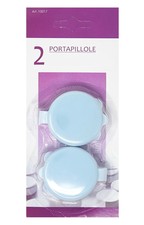 PORTAPILLOLE GIORNALIERO TASCABILE 2 Pezzi AGGANCIABILE AL PORTACHIAVI