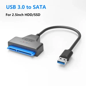 USB 3.0 to SATA Cable 6 Gbps Adapter for 2.5" HDD SSD Hard Drive 22 Pin Sata - Picture 1 of 7