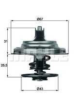 Fits MAHLE TX 23 71 D Thermostat, coolant DE stock