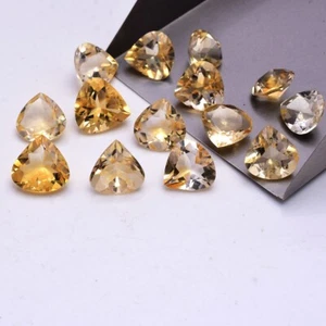 14 Stck. VVS Natur Citrin Gold Gelb Top Qualität 10 mm-12 mm Lose Edelsteine - Bild 1 von 5