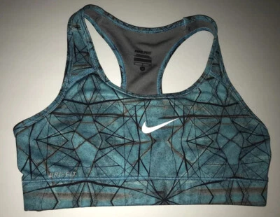 Nike Pro Multicolored Polyester/spandex Blend Sports Bra W/racer Back Size S - Image 1 of 4