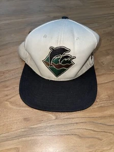 Rare Pink Dolphin Snapback Hat Leather Stap White Brown And Black - Picture 1 of 1