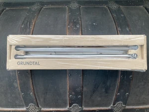 IKEA Grundtal Stainless Steel Double Tea Towel Rack Hanger (40 cm 15 3/4") New - Picture 1 of 5