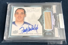 2017-18 Upper Deck Splendor Hockey Frank Mahovlich Stick Auto 36/36 #BD-FM