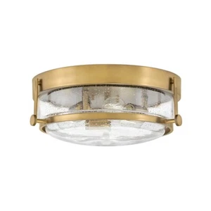 Hinkley Lighting Harper 3 Light Small Flush Mount, Brass/Clear Seedy - 3640HB-CS - Picture 1 of 1