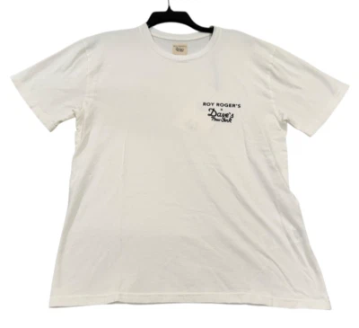 NUEVA Camiseta Roy Roger's X Dave's New York Estampado Industrial Blanca Para Hombre Talla Pequeña S Foto 1 de 2