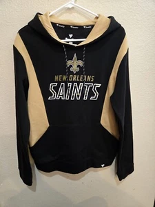 New Orleans NOLA Saints Black  Hoodie Sweatshirt Size M Made by Fanatics - Picture 1 of 3