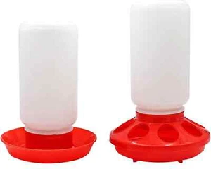 YOU Pick 1 QT Poultry Chicken Chick Plastic Feeder Set/ Water Set/Replacement - Picture 1 of 8