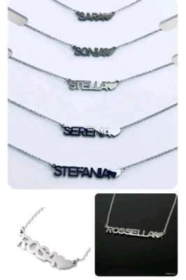 Lotto Collane Nome Acciaio Oulala Bijoux 10 Pezzi Misti  - Immagine 1 di 4