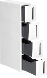 Storage Tower on Wheels, Narrow Kitchen Column, 4 Tier - Picture 1 of 5