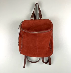 Hobo River Suede Leather Adjustable Strap Backpack Bag Purse Rusty Brown Satchel - Picture 1 of 10