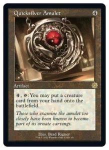 Quicksilver Amulet Retro Frame - EN NM - Brothers War 45 - MTG Magic - Picture 1 of 1