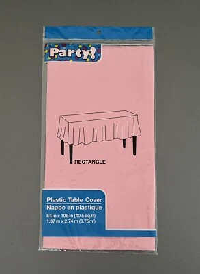 🎉 Mantel mantel rosa 54” x 108” niña/fiesta de cumpleaños baby shower Foto 1 de 2