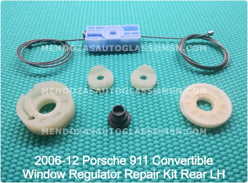 2006-12 Porsche 911 Convertible Quarter Window Regulator Repair Kit Rear Driver - Image 1 of 1