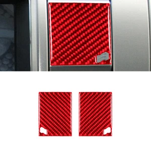 2Pcs For Jaguar XF 2009-11 Red Carbon Fiber Console Air Vent Outlet Panel Cover  - Picture 1 of 10