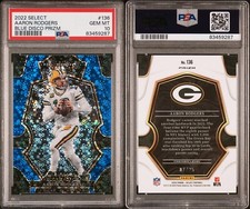 2022 Panini Select Aaron Rodgers Blue Disco Prizm /25 #136 PSA 10 Gem Mint POP 2