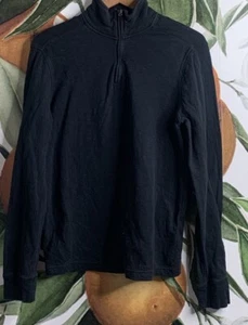 Suéter Suéter de Algodón J Crew Para Hombre Medio Negro Doble Punto Media Cremallera - Imagen 1 de 5