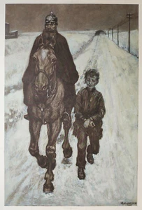 Hans Baluschek (1870 Breslau – 1935 Berlin) „Der Ausreißer“ Offset-Reproduktion  - Bild 1 von 9
