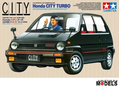 HONDA CITY TURBO + MOTOCOMPO Tamiya 24369 1/24 Plastic Model Kit New - Immagine 1 di 3
