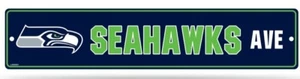 Seattle Seahawks Color Street Sign Décor 5"x 24" - Picture 1 of 1