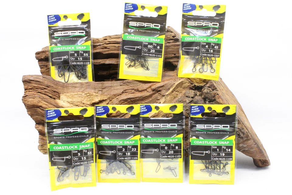 Spro Matt Black Coastlock Snap Größe Gr. 000 00 0 1 2 3 4 5 Einhänger ABVERKAUF - Image 1 of 1