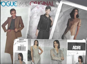 5 VINTAGE VOGUE DESIGNER sewing patterns - Picture 1 of 7