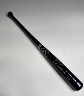 Steve Sax Signed Black Rawlings Baseball Bat Dodgers '86 Silver Slugger' PSA - Image 1 of 4