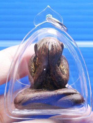 Phra Pidta, talismán, tailandés, LP corona, Buda, colgante, raro, amuleto, templo, bendito, antiguo Foto 1 de 4