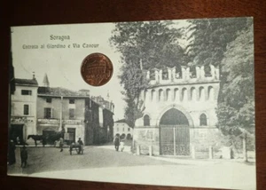 Antike Postkarte Landschaft Emilia Romagna Parma Soragna Eingang Garten  - Bild 1 von 2