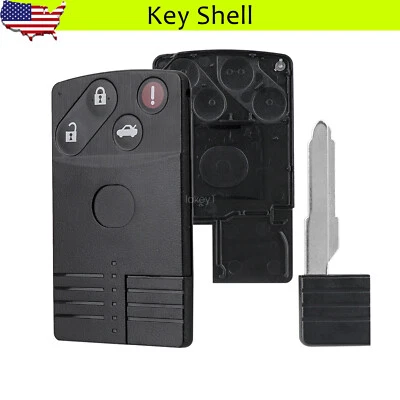 para Mazda 5 6 RX-8 CX-7 CX-9 Miata MX-5 Tarjeta Inteligente Control Remoto Llave Carcasa Estuche Llavero 3B Foto 1 de 4