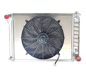 3-ROW ALUMINUM RADIATOR,16" FAN,SHROUD,TRANS COOLER,1967-1969 CAMARO,FIREBIRD - Picture 1 of 1