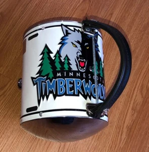 Little Earth Retro Minnesota Timberwolves NBA License Plate Metal Purse Handbag - Picture 1 of 17