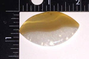 13,1 gramos blanco, amarillo, corte marqués ágata marquesa, cabujón corte pulido completo - Imagen 1 de 12