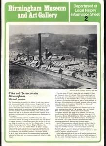 1981 BIRMINGHAM MUSEUM Info Leaflet: Tiles & Terracotta in Birmingham - Picture 1 of 1